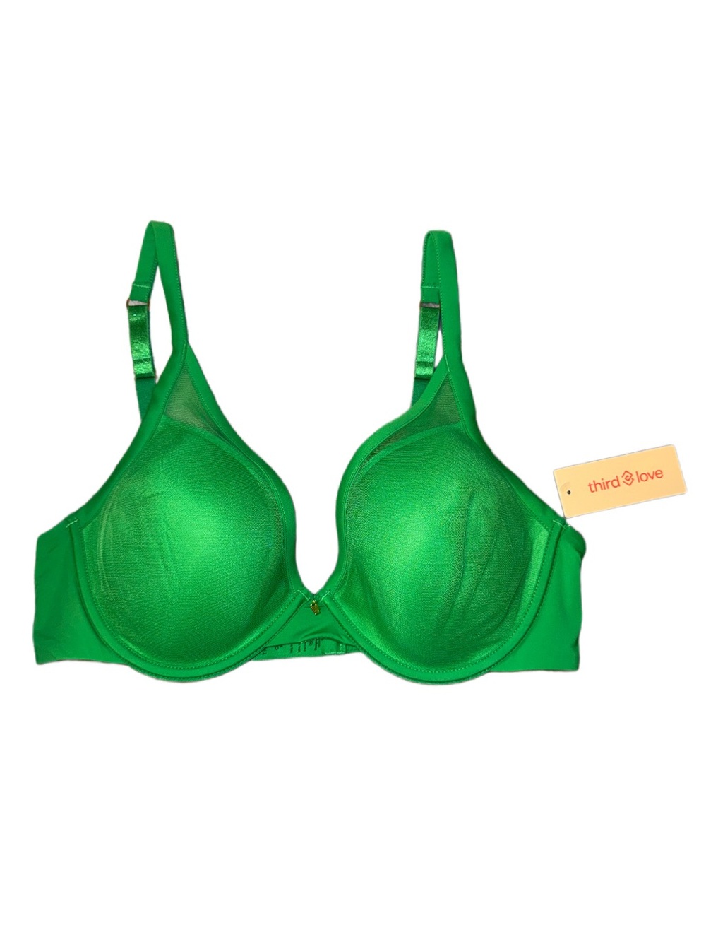 New with Tag ThirdLove 24/7 Classic Uplift Plunge Bra Green Size 36C